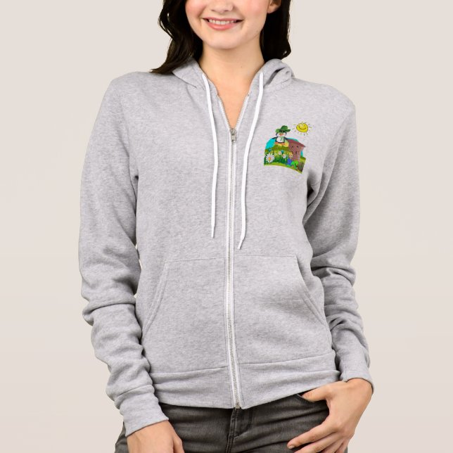 Patrick's Day Pinguin Leprechaun Hoodie (Vorderseite)