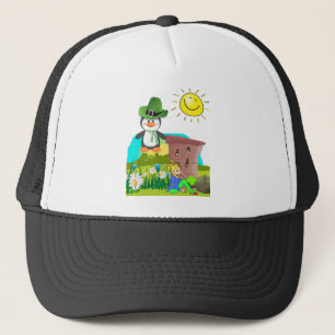 Patrick's Day Pinguin Leprechaun Truckerkappe
