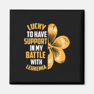Patricks Day Vierblättriges Kleeblatt Leukemia Awa Magnet