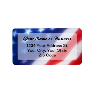 Patrioamerikanisches Flag-Label Adressaufkleber