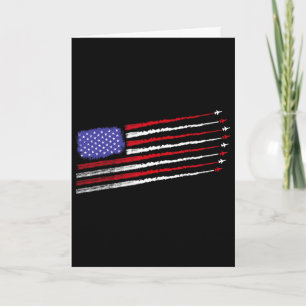 Patriot 4. Juli-Kampfjets Flugzeug USA-Flagge Ki Karte