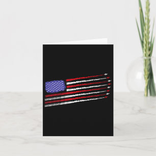 Patriot 4. Juli Kampfjets Flugzeug USA-Flagge Ki Karte