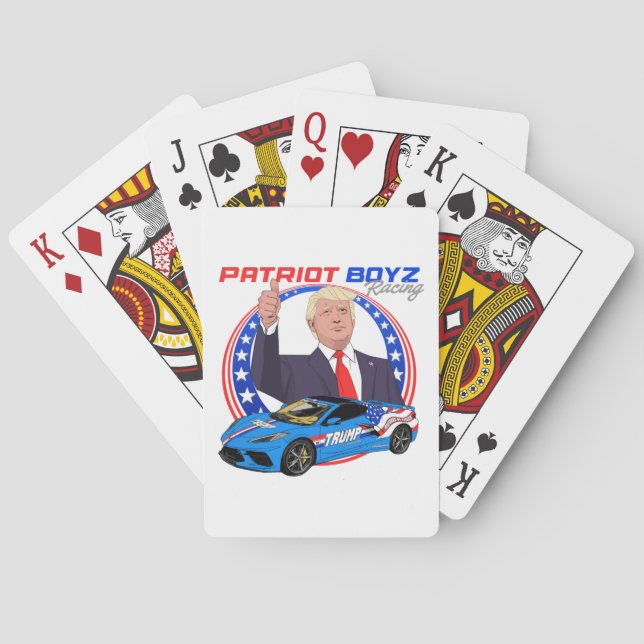 Patriot Boyz Racing und Trump Corvette  Spielkarten (Rückseite)