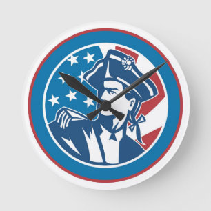 Patriot Clock Runde Wanduhr