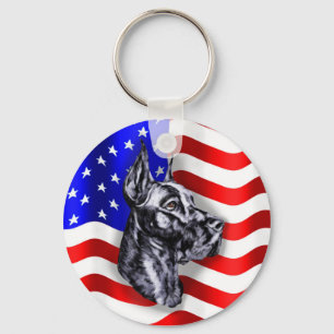Patriot Dane Black Schlüsselanhänger
