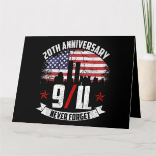 Patriot Day 2022 Niemals vergessen 9-11 21. Jahres Karte
