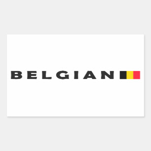 Patriot Design in Belgien Rechteckiger Aufkleber