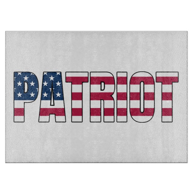 Patriot Flag Glass Schneidebrett (Vorderseite)