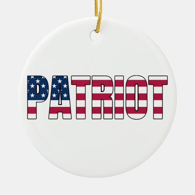 Patriot Flag Keramik Ornament (Vorne)
