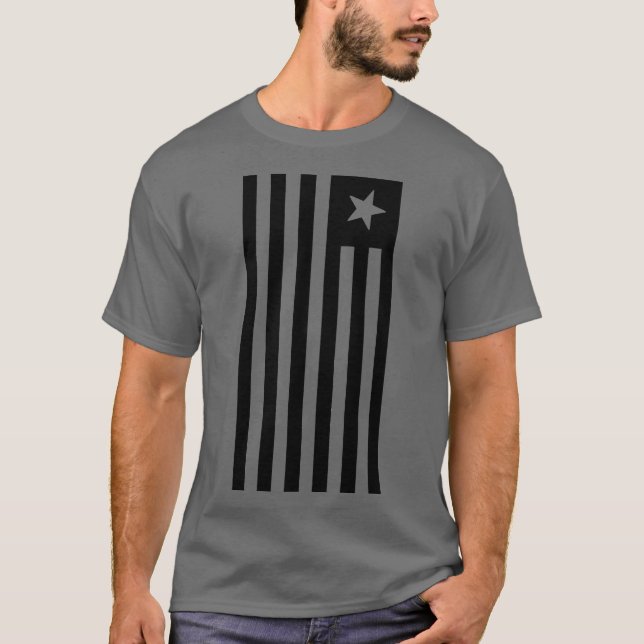 PATRIOT FLAG SCHWARZ UND WEISS T-Shirt (Vorderseite)