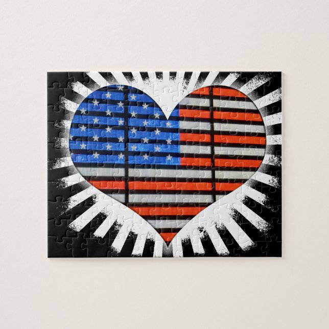Patriot Heart American Flag (Horizontal)