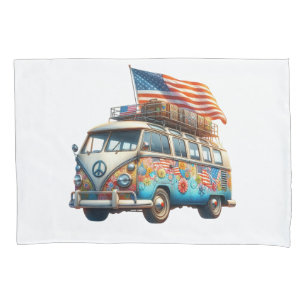 Patriot Hippy Van Life Kissenbezug