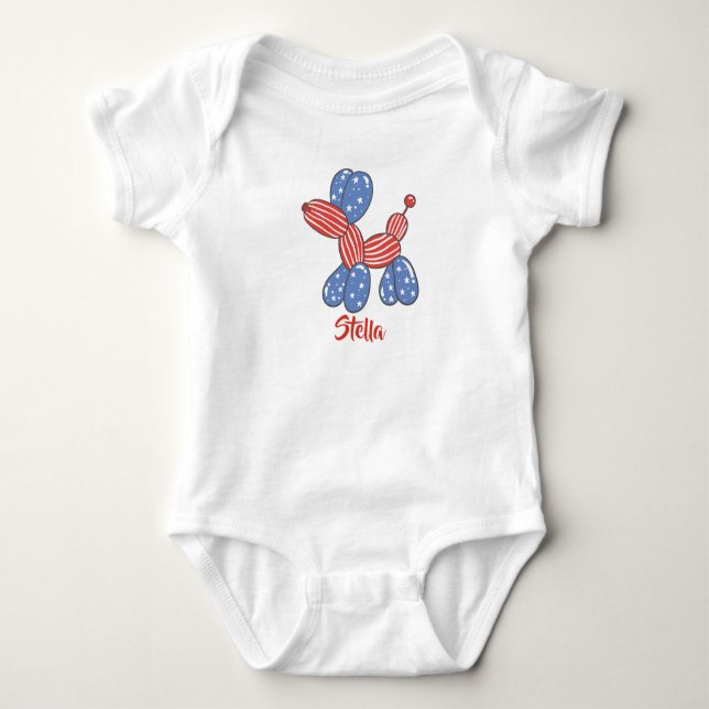 Patriot Hund  Baby Strampler (Vorderseite)