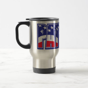 Patriot in der US-Flagge Reisebecher