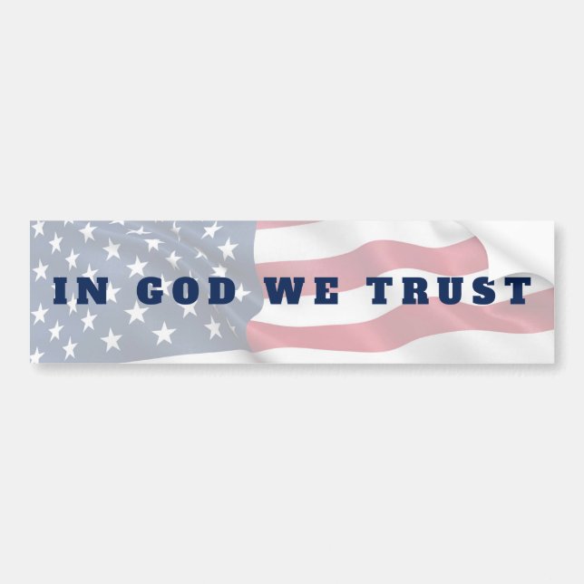 Patriot in Gott Wir vertrauen der amerikanischen F Autoaufkleber (Vorne)