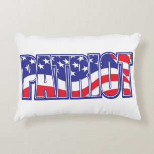 Patriot in USA Flag Dekokissen