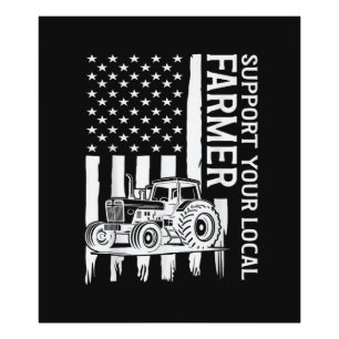 Patriot Landwirt Traktor USA-Flagge Landwirt Vater Fotodruck