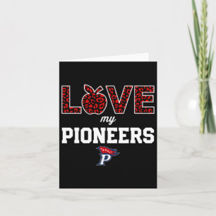 Patriot Pioneers Logo-Liebe Mein Team hat Karte