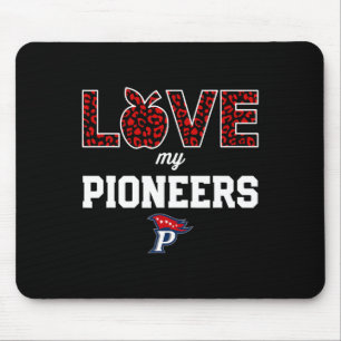 Patriot Pioneers Logo-Liebe Mein Team hat Mousepad