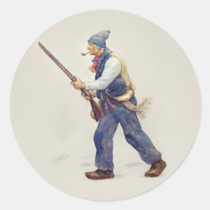Patriot Quebec Rébellion 1837-1838 Henri Julien Runder Aufkleber