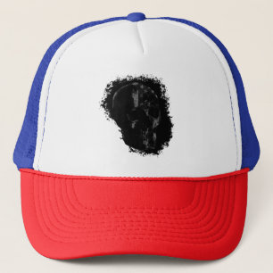 PATRIOT SKULL Black Gray Truckerkappe