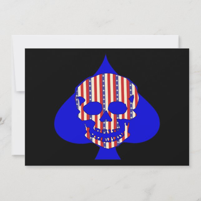 Patriot Skull Einladung (Vorderseite)