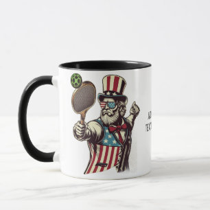 Patriot spielt Pickleball Pickleballer USA-Flagge Tasse