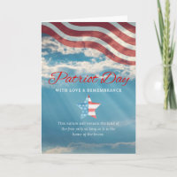 Patriot Tag 9 11 Erinnerungsflagge und Himmel