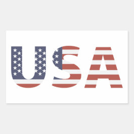 Patriot USA American Flag Rechteckiger Aufkleber