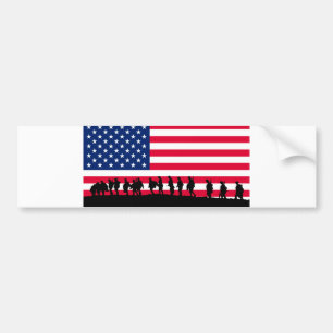 Patriot USA Soldiers Fahnenmotiv Autoaufkleber