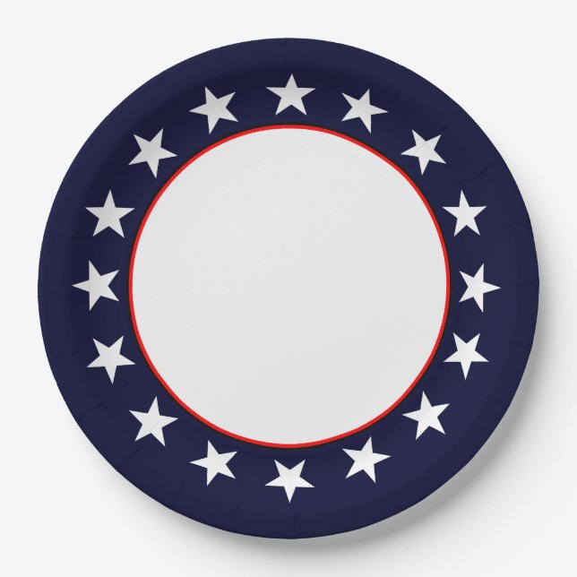 Patriot USA Style Frame Pappteller (Vorderseite)