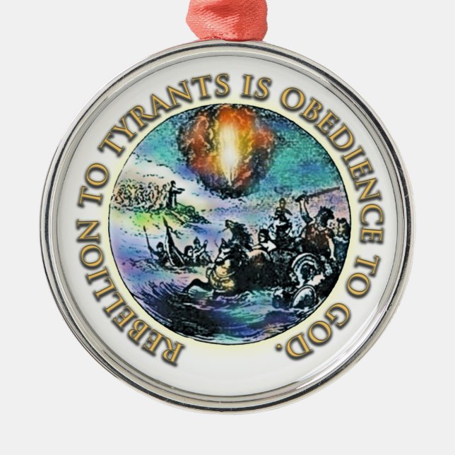 Patriot-Weihnachtsverzierung Ornament Aus Metall (Vorne)