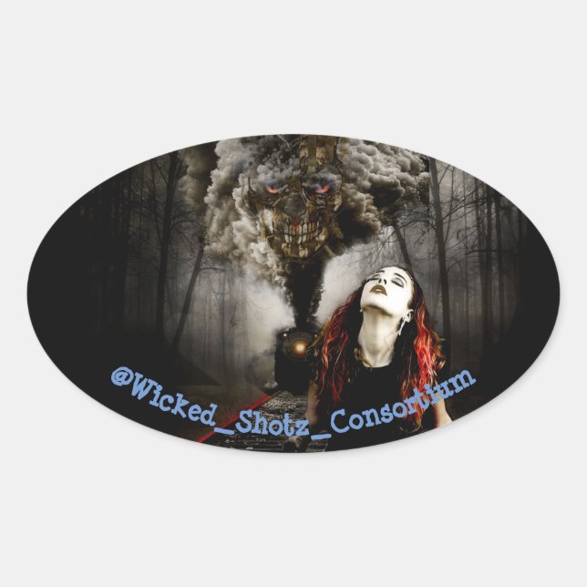 Patriot-Zug Ovaler Aufkleber (Vorderseite)