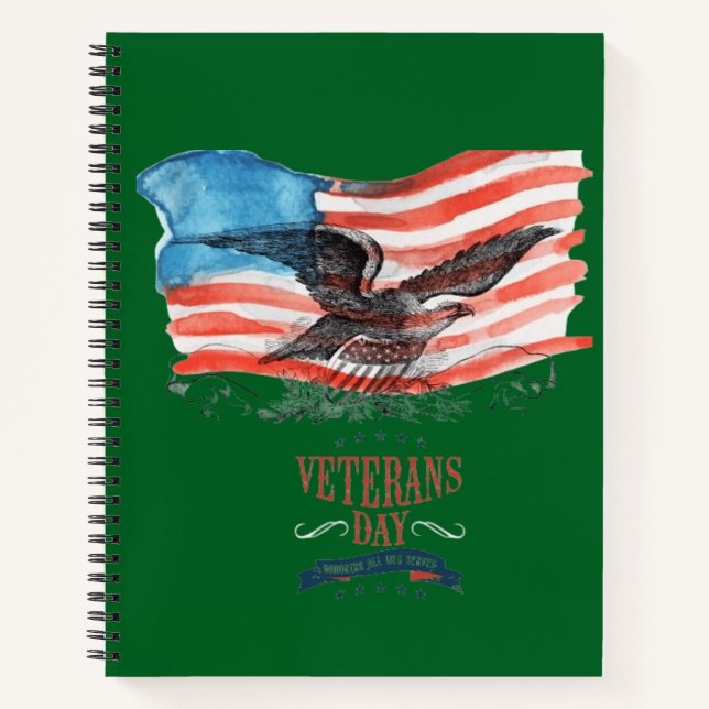 Patrioten tiefgrün erinnert notizbuch (Vorderseite)
