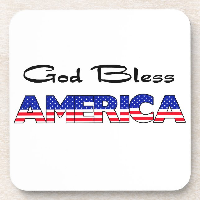 Patrioter Gott segne Amerika Getränkeuntersetzer (Vorderseite)