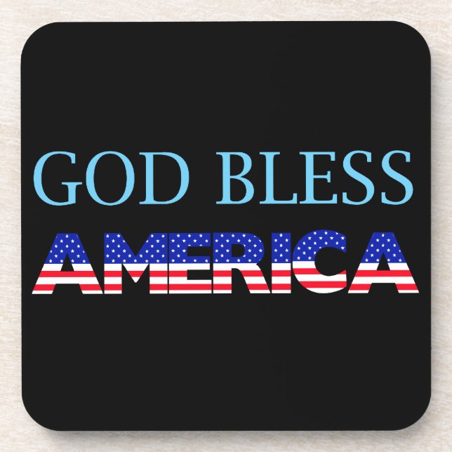 Patrioter Gott segne Amerika Getränkeuntersetzer (Vorderseite)