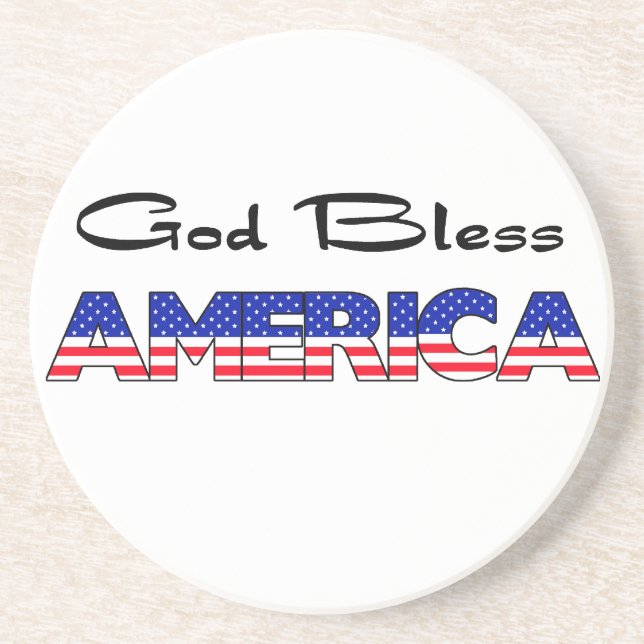 Patrioter Gott segne Amerika Getränkeuntersetzer (Vorne)