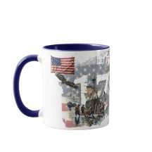 Patriotic 1776 American Independence History Tasse