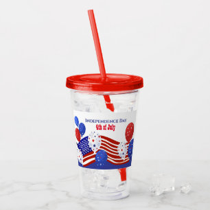 Patriotic 4. Juli Acrylic Tumbler Acryltrinkbecher