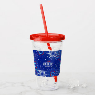 Patriotic 4. Juli Acrylic Tumbler Acryltrinkbecher