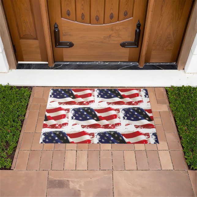 Patriotic 4. Juli Doormat Fußmatte (Außenbereich)
