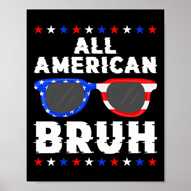 Patriotic 4. Juli Jungs Teens Kinder alle Amerikan Poster (Vorne)