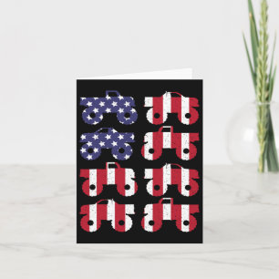 Patriotic 4. Juli Monster LKW US American Fl Karte