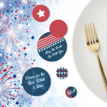Patriotic 4. Juli Table Confetti