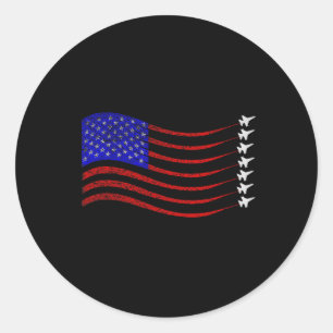 Patriotic 4. Juli US-amerikanische Flaggenkämpfer Runder Aufkleber