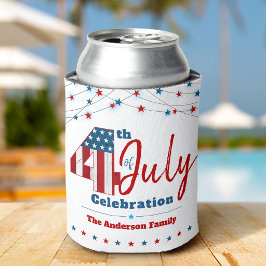 Patriotic 4. Juli USA Flag Red White Blue Stars Dosenkühler