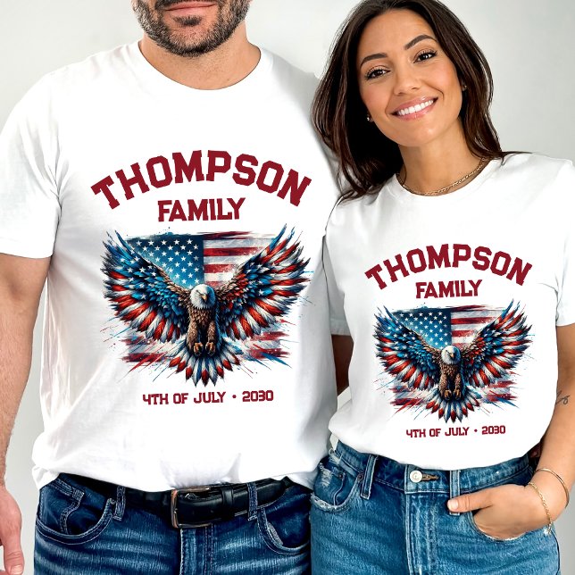 Patriotic 4. Juli Wiedersehen American Flag T-Shirt (Von Creator hochgeladen)