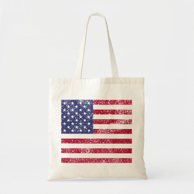 Patriotic 4th Of July American Flag Tragetasche (Vorne)