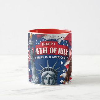 Patriotic 4th of July Mug USA Independence Day Tasse