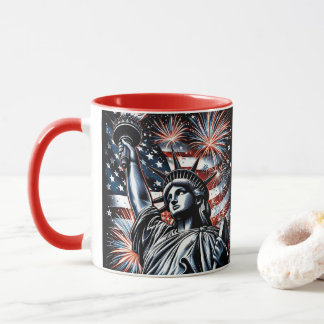 Patriotic 4th of July Mug USA Independence Day Tasse